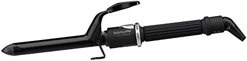 BaByliss Pro Spring Curling Iron, Porcelain Ceramic Professional For Multiple Hair Types, Reaches 430 Degrees for Loose Long Lasting Curls