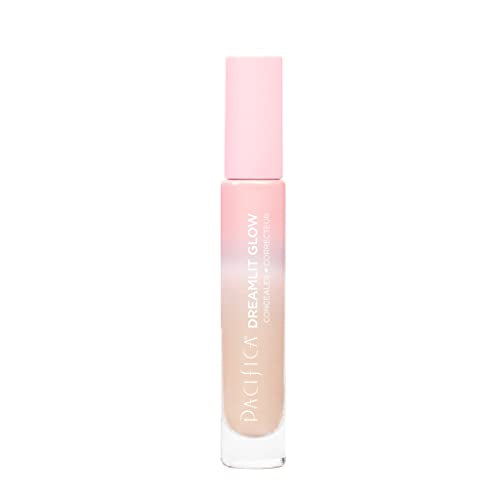 Pacifica Concealer – DreamLit Glow Full Coverage Concealer with Squalane for Dark Circles & Dark Spot Correction, Lightweight & Long-Lasting, Vegan & Cruelty-Free, Shade 11 (Light Beige)