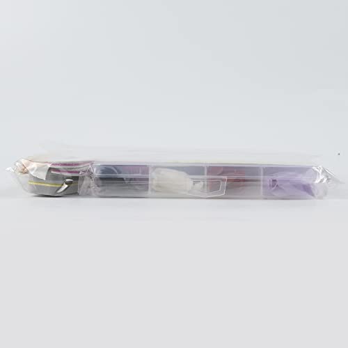 FANDAMEI Press on Nails Medium Length, 24 Pack 576PCS Glossy Medium Coffin Fake Nails Full Cover, Acrylic Short Ballerina False Nail tips with Nail Glue, Nail Adhesive Tabs, Nail File for Nail Art DIY