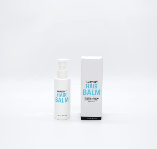 Hairstory Hair Balm, Moisturizing Air Dry Lotion, Leave In Conditioner Cream for All Hair Types, Adds Softness & Shine, Smooths Frizz, Defines Waves & Curls, 4oz