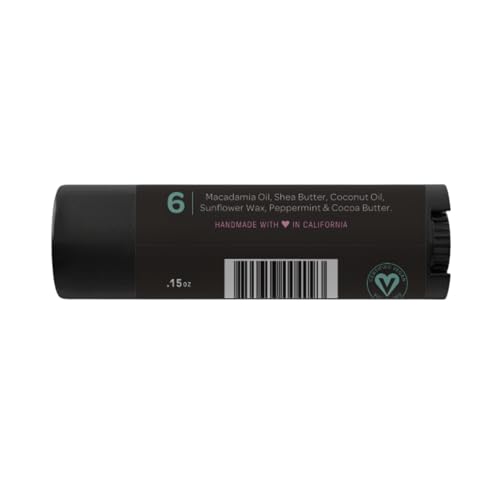 Natural Lip Butter Lip Balm - Mint - Pure Enough to Eat - Made With Just 6 Vegan Ingredients - Moisturizing Lip Care for All Day Hydration (3-Pack)