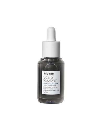 Briogeo Scalp Revival Charcoal + Tea Tree Scalp Treatment, Scalp Serum to Soothe a Dry, Flaky, Itchy Scalp, Absorb Oil, Hydrate Dry Scalp, Clarify Build Up, Vegan, Cruelty-Free, 1 fl oz
