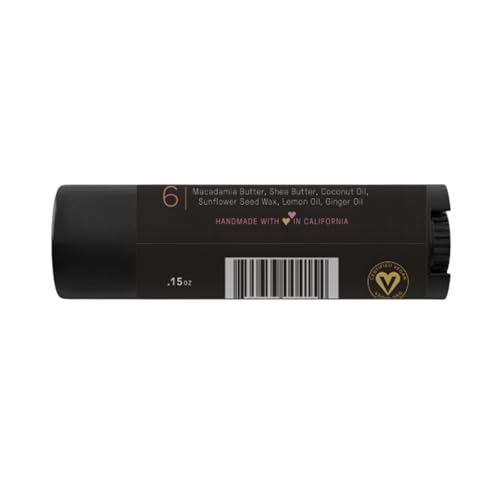 Natural Lip Butter Lip Balm - Ginger Lemon - Pure Enough to Eat - Made With Just 6 Vegan Ingredients - 100% Natural & Organic Moisturizing Lip Care for All Day Hydration (4-Pack)