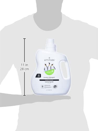 ATTITUDE Free and Clear Liquid Laundry Detergent, Unscented, 40 Loads