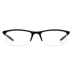 Foster Grant Men's Paolo Square Reading Glasses, Black/Transparent, 59 mm + 1.25