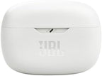 JBL Vibe Beam - True Wireless JBL Deep Bass Sound Earbuds, Bluetooth 5.2, Water & Dust Resistant, Hands-free call with VoiceAware, Up to 32 hours of battery life (White)