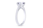 Finecreation USA 2ct Round Cut Lab Created Diamond Solitaire Engagement Ring, Sterling Silver 925 (pink, 6)