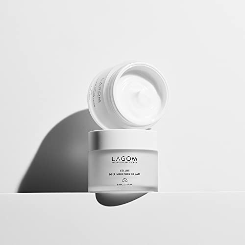 LAGOM Cellus Deep Moisture Cream A natural, advanced moisturizer with Ceramide and D-Panthenol (B5) for all skin types silky hydrating nourishing and protecting cream 2.02 Fl Oz