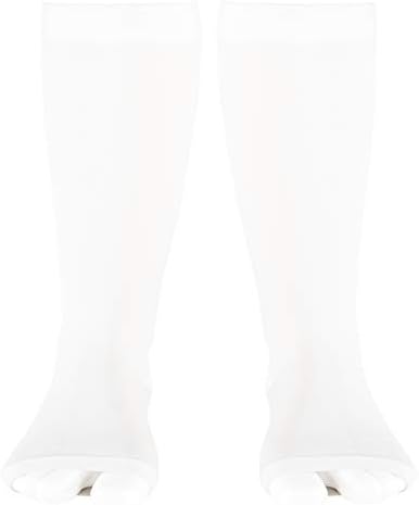 NuVein Medical Compression Stockings, 30-40 mmHg Support, Women & Men Knee Length, Open Toe, White, Small