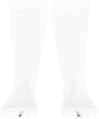 NuVein Medical Compression Stockings, 30-40 mmHg Support, Women & Men Knee Length, Open Toe, White, Small