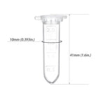 2ml Microcentrifuge Tubes 1000PCS,Centrifuge Tubes with Attached Lid,Clear Round Micro Centrifuge Small Sample Bottle Vials Container for Lab,Plastic Lab Snap Tubes,[2ml, 2 Bag Packs,1000PCS]