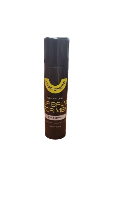 Lip Balm for Men - All Natural Mens Chapstick - Mens Lip Balm - Contains Vitamin E and Beeswax - Chapstick for Men - Peppermint, Coconut & Vanilla Lip Balm - Lip Balm Men (6 pack)