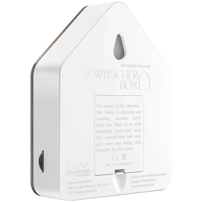 Relaxound Zwitscherbox Wood The Original Solid Wood Front Bamboo Bird Singing Natural Sounds Forest Atmosphere Soundbox