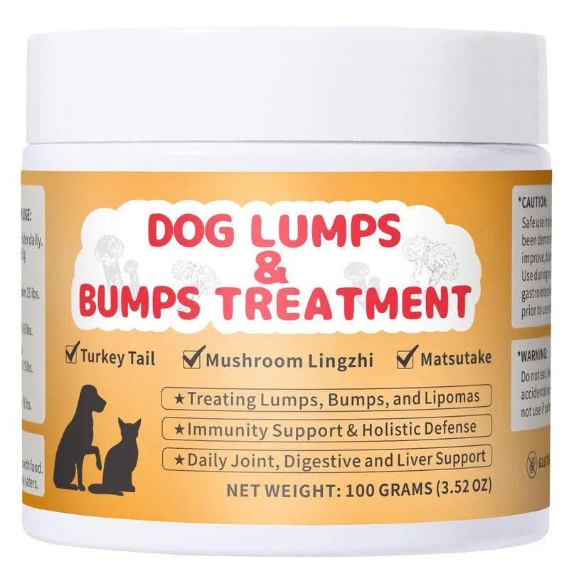 Lumps and Bumps Dog Supplement – Turkey Tail Mushroom Powder for Dogs Lipoma, Immune Support & Increased Energy, 3.52 oz