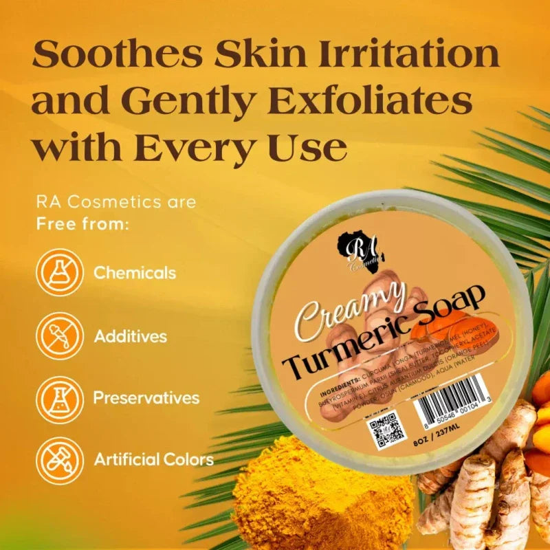 RA Cosmetics - Creamy Turmeric Soap -16oz