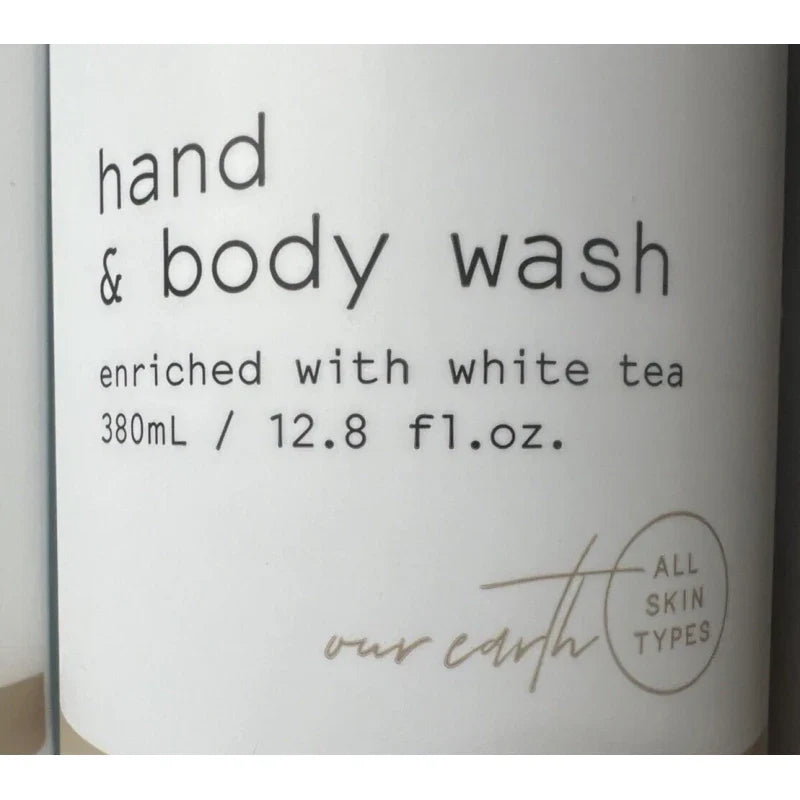 Terra Green 2 Bottles Terra Green HAND & BODY WASH Enriched With White Tea 12.8oz - Wyndham