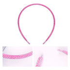 Candygirl Shiny Headbands for Girls Sparkle Headbands for Women 1 cm Satin Covered Plain Headbands Colorful Plastic Headbands (10pcs multicolored)