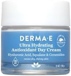 Derma E Ultra Hydrating Antioxidant Day Cream – Face Moisturizer with Hyaluronic Acid, Squalane, and Ceramides to Smooth and Nourish, Hydrating Face Moisturizer for Sensitive Skin, 2 Fl Oz