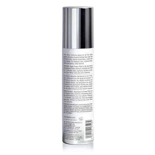 COLOR WOW Dream Filter Pre Shampoo Mineral Remover – Hard water detox | Get Lighter, Brighter, Shinier Color in 3 Minutes