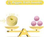 Bath Bombs Blow Bubbles, shea Butter Dry Skin,Moisturize,Bath Gift Set for Women,Organic Bath Ball for Boys and Girls,6pcs Lemon