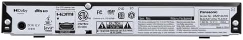 Panasonic DMP-BD90P-K Blu-ray DVD Player with Full HD and Dolby Digital Sound (Black, Renewed)