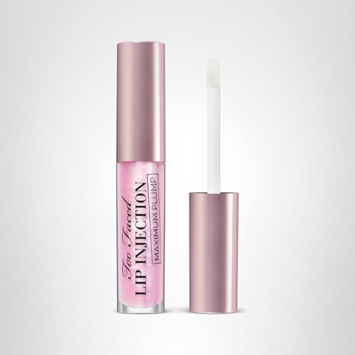Too Faced Lip Injection Maximum Plump Extra Strength Lip Plumper Gloss | Hydrating, Volumizing, + Plumping, Travel Size, 0.10 Fl Oz, Original