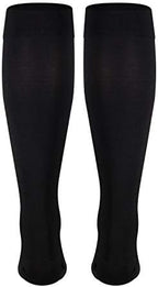 NuVein Medical Compression Stockings, 20-30 mmHg Support for Women & Men, Knee Length, Closed Toe, Black, Large