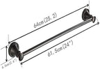 Towel Rails Solid Brass Towel Rack with Bar for Bathroom Shelf Wall Mounted, Oil Rubbed Bronze, 61.5 cm/Toilet Brush Set (Color : Toilet Brush Set) (Single Towel Rail b)