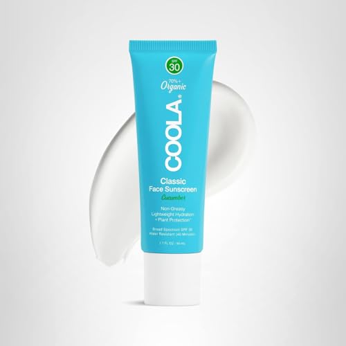COOLA Organic Face Sunscreen SPF 30 Sunblock Lotion, Dermatologist Tested Skin Care for Daily Protection, Vegan and Gluten Free, Cucumber, 1.7 Fl Oz