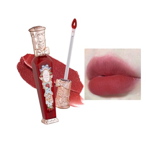 Flower Knows Strawberry Rococo Cloud Lip Cream Matte Liquid Lipstick-Long Lasting&Highly Pigmented Lip Stain -Velvety Waterproof Lip Makeup for Girls&Women-0.12 Fl Oz,1 Count(S08 Velvet Redwood)