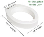 Essential Medical Supply Toilet Seat Riser for Elongated Bowl with 3.5" Rise - 19 x 14 x 3.5 Inch, Elevating and Raising Toilet Seat for Seniors, Adults and The Elderly with 300lb Weight Capacity