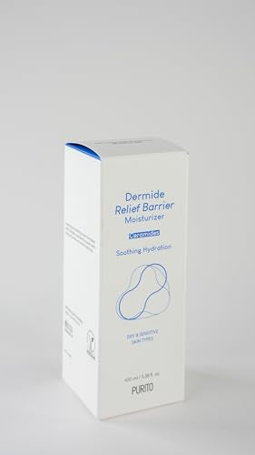 PURITO Dermide Relief Barrier Moisturizer 100ml / 3.38 fl. oz. vegan and cruelty free, relieving moisturizer, soothing, calming, safe ingredients, protective barrier