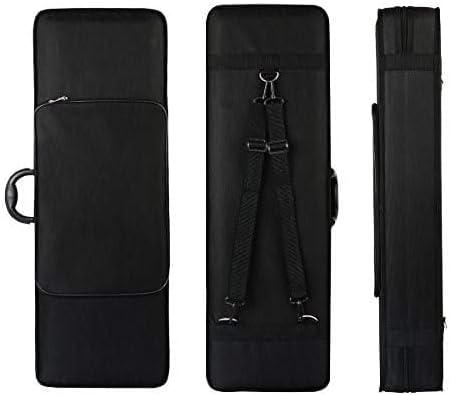FINO 4/4 Full Size Violin Case Professional Oblong Violin Hard Case with Built-in Hygrometer,Super Lightweight Portable Carrying Bag Slip-On Cover with Backpack Straps,Black