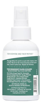 Earth Mama Belly Oil for Dry Skin | Calendula Skin Care Moisturizer Oil to Encourage Natural Elasticity and Help Prevent Stretch Marks During Pregnancy and Postpartum, 4-Fluid Ounce