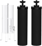 NSF/ANSI 42 Certified Black Purification Elements, for BB9-2® Water Filters Replacement, Compatible with Berkey Gravity Filtration System, Replacement for Berkey Black Filter, Pack of 2