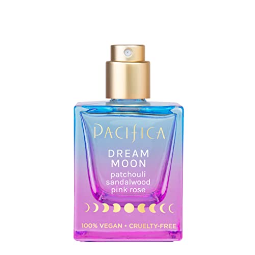 Pacifica Dream Moon Womens Spray Perfume 1 fl oz ��� Long-Lasting Floral Woody Fragrance for Her - Rose, Patchouli, Sandalwood ��� 100% Vegan, Cruelty-Free, Phthalate-Free Fragrance