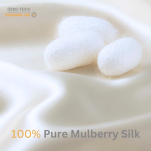 Mulberry Silk Pillowcases for Women - Premium 100% Silk Pillowcases for All Hair Types - Made in USA Silk Pillow Covers - Silk Pillowcases for Frizz Prevention (Pink, Queen)
