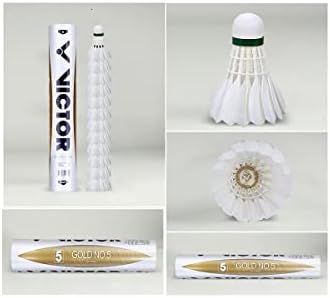 VICTOR Gold No 5 Feather Badminton Duck Feather Shuttlecock (Speed 77)