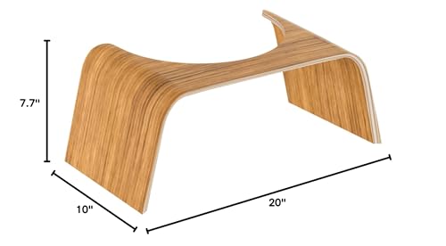 Squatty Potty Slim Teak Toilet Stool - 7-inch Height | Original Bathroom Wood Stool for Natural Positioning