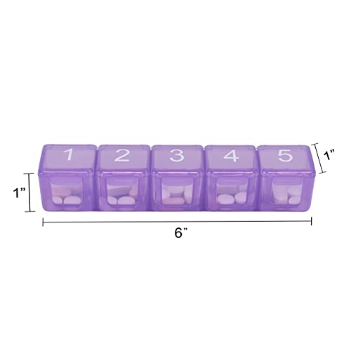 e-Pill 5 Times a Day x 7 Day Large Weekly Pill Organizer, Vitamin and Medicine Pill Box - with Discreet Case