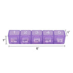 e-Pill 5 Times a Day x 7 Day Large Weekly Pill Organizer, Vitamin and Medicine Pill Box - with Discreet Case
