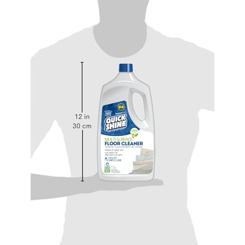 Quick Shine Multi Surface Floor Cleaner 64oz, Ready to Use-Streak Free-No Rinse, Use on Hardwood, Laminate, Luxury Vinyl Plank & Stone, Use in Spray Mops & Vac Mops, Safer Choice Cleaner