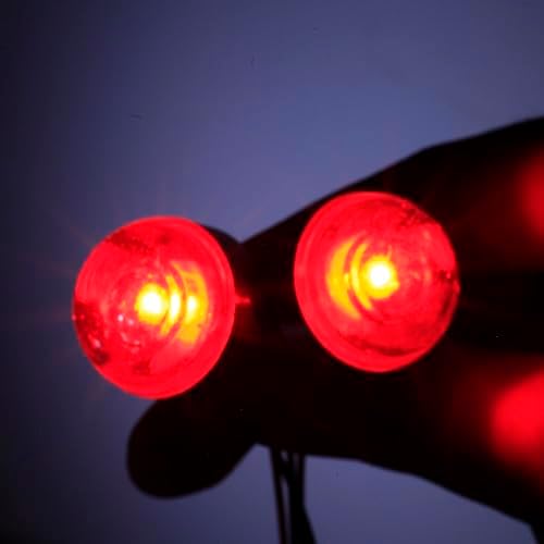 2 Pcs Red Eye Superhero Halloween Glowing LED Light Kit, RGB Helmet Decoration for Cosplay Mask Light Eyes DIY Projects Soft Light Beads Battery Not Included
