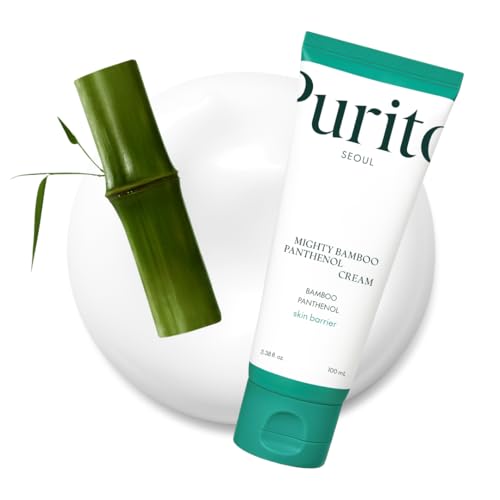 PURITO Mighty Bamboo Panthenol Cream, Glow Cream, Skin Barrier Repair, for All Skin Types, Daily Face Moisturizer, Glass skin, Vegan, Korean Skin Care 3.38fl.oz / 100ml