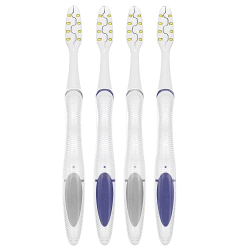 Oral B 3D White Luxe 4 Count (Pack of 1) Pulsar Battery Powered Toothbrushes