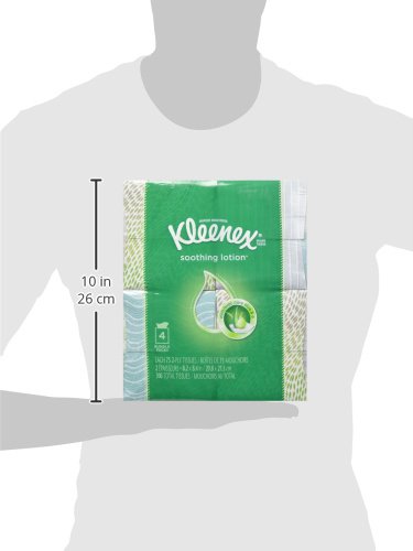 Kleenex Lotion Facial Tissue ( Designs & colors will vary ) 75 Count (Pack of 4)