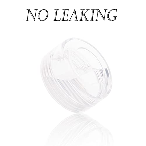 ZEJIA 3 Gram Sample Containers with Lids, 200 Count Tiny Sample Jars, 3ML Makeup Cosmetic Containers for Lip Balms, Lotion, Powder, Beauty Products(Clear Lids)
