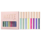 MAEPEOR Matte Liquid Eyeshadow 8 Colors Colored Smooth Creamy Eyeshadow Set Lightweight High-pigmented and Waterproof Long Lasting Matte Eyeshadow (Matte Colored, 8Colors Set 3)