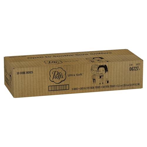 Puffs Ultra Soft Non-Lotion Tissues, 10 Cubes, 56 Tissues Per Box
