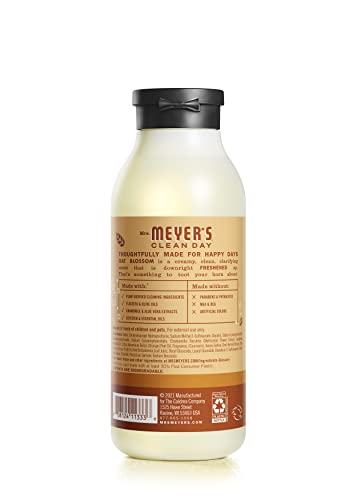 MRS. MEYER'S CLEAN DAY Moisturizing Body Wash for Women and Men, Shower Gel Formula Made with Essential Oils, Oat Blossom, 16 oz Bottle, Pack of 3